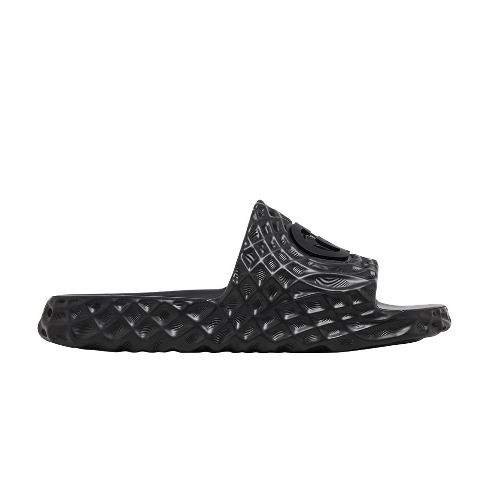 Gucci Slide Sandal 'Interlocking G - Black Water Ripples' | Men's Size 8