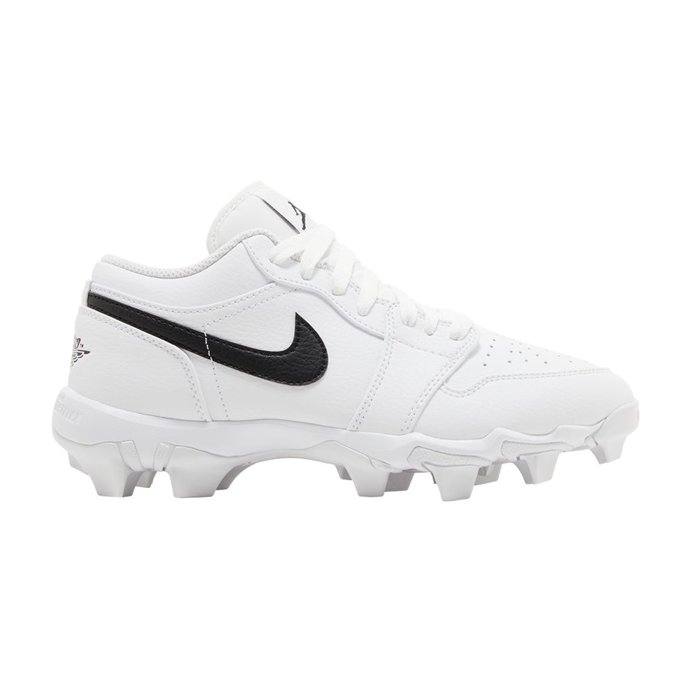 Pre-owned Air Jordan Jordan 1 Low Cleat Gs 'white Black' | Kid's Size 13