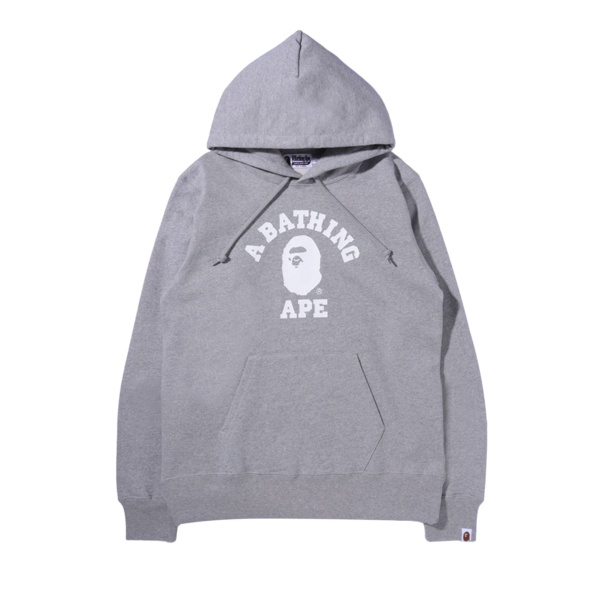 BAPE College Pullover Hoodie 'Grey' | Men's Size XL