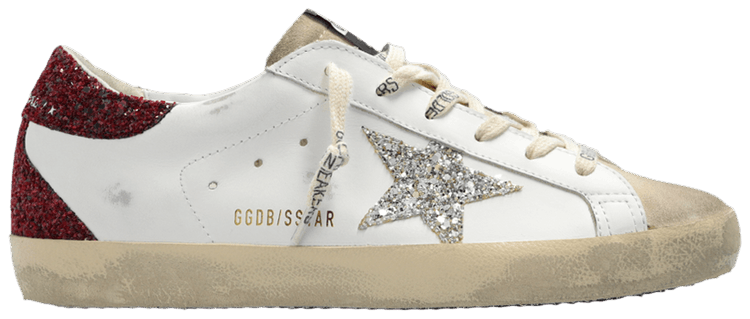 Buy Golden Goose Wmns Superstar 'Bordeaux Silver Glitter Buy Golden Goose Wmns Superstar 'Bordeaux Silver Glitter