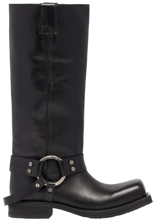 Acne Studios Wmns Leather Buckle Boot Black