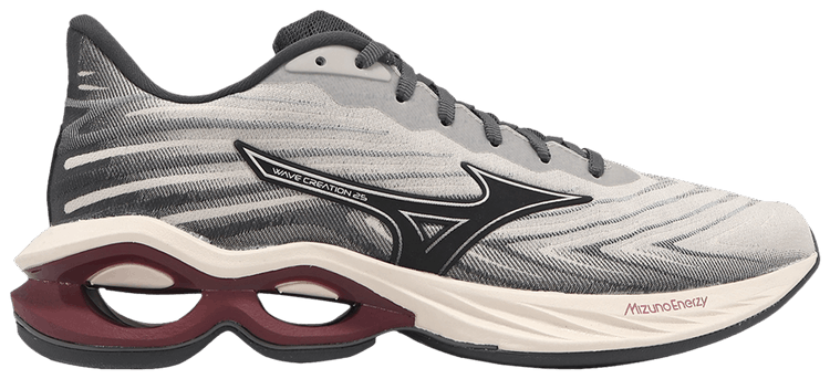 Mizuno Wave Creation 25 Grey Black Maroon