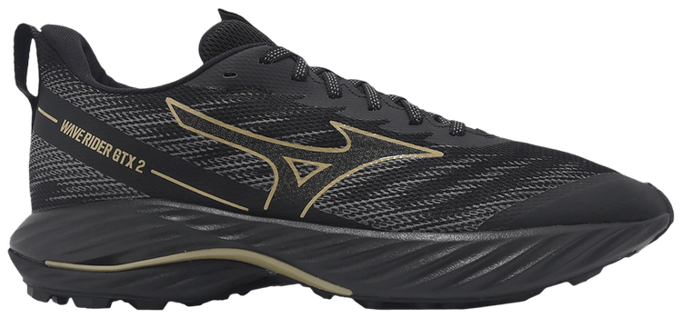 Mizuno Wave Rider GORE TEX 2 2E Wide Black Gold