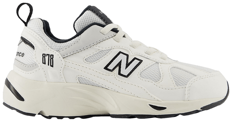 New Balance 878 Little Kid Wide White Black