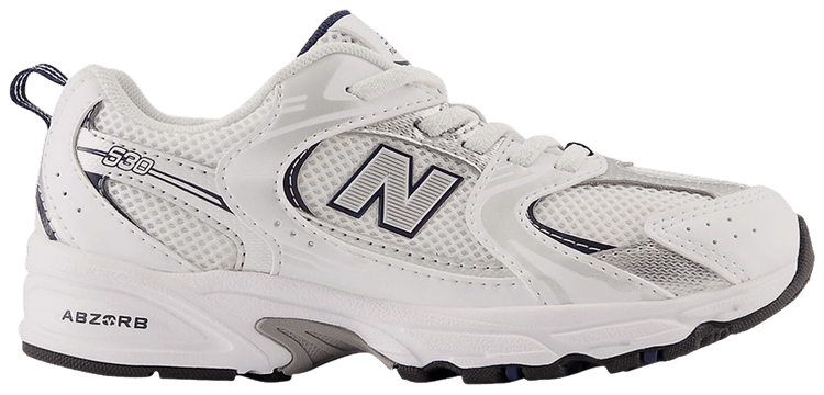 New Balance 530 Bungee Little Kid Wide White Natural Indigo