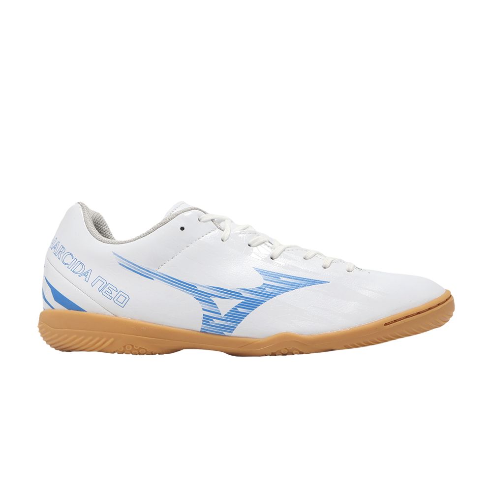 Pre-owned Mizuno Monarcida Neo Sala Club Wide 'white Laser Blue' | Men's Size 7.5
