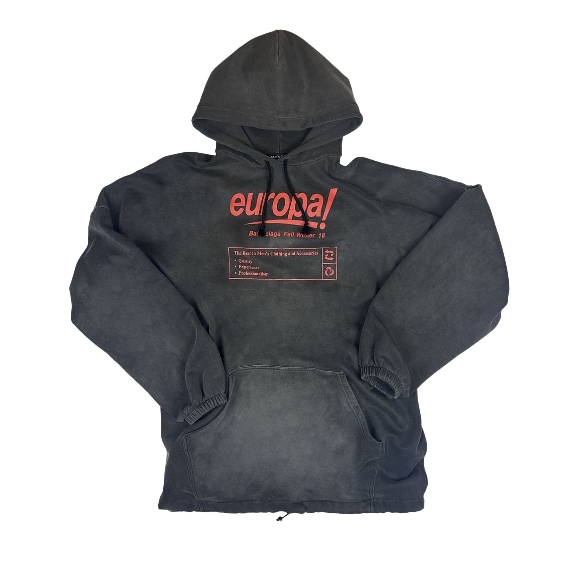 Pre-owned Balenciaga Europa! Hoodie 'black' | Men's Size M
