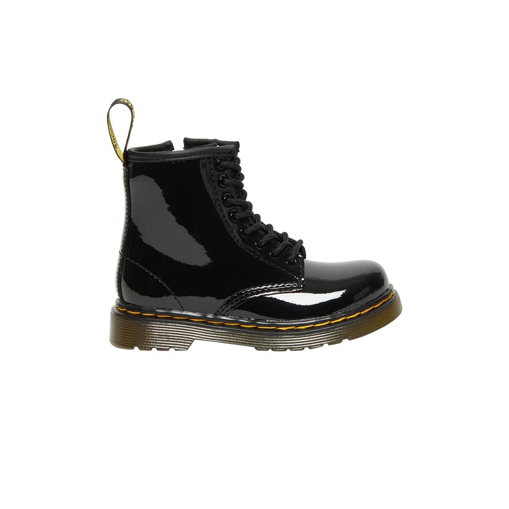 Pre-owned Dr. Martens' Dr. Martens 1460 Patent Leather Lace Up Boot Toddler 'black' | Infant Size 9