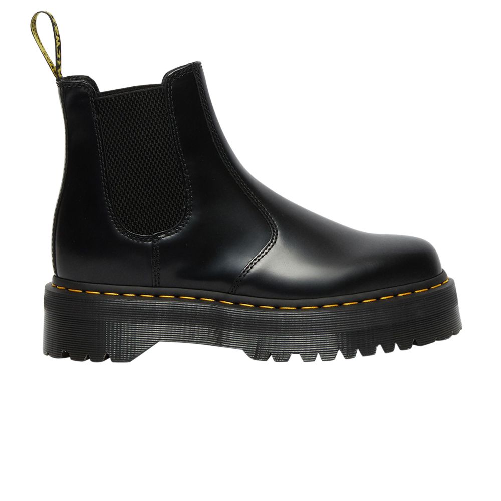 Pre-owned Dr. Martens 2976 Polished Smooth Platform Chelsea Boot 'black'
