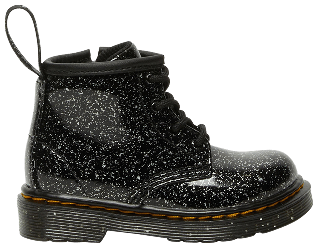 Dr Martens 1460 Glitter Ankle Boot Toddler Black Cosmic Glitter