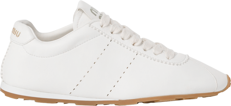 Miu Miu Wmns Nappa Leather Sneaker Ivory