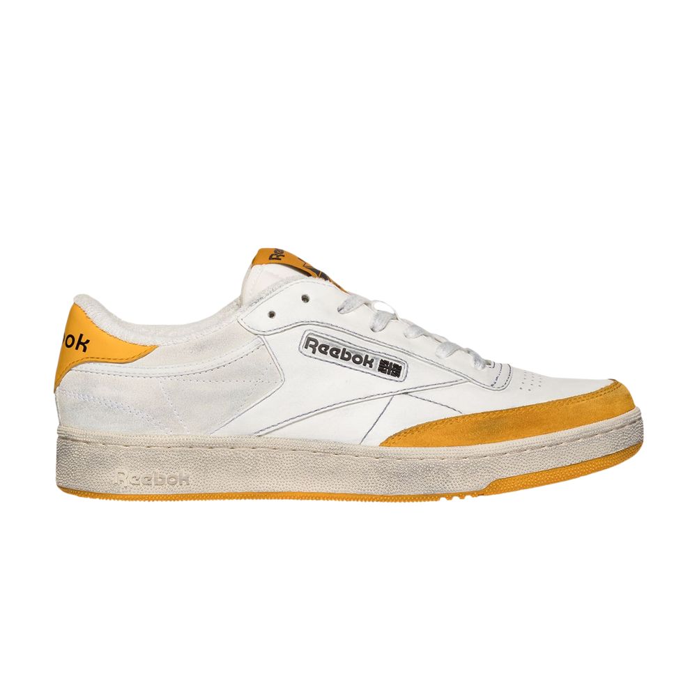 Club C 'White Orange Distressed' - RMIA011C99LEA005-0122
