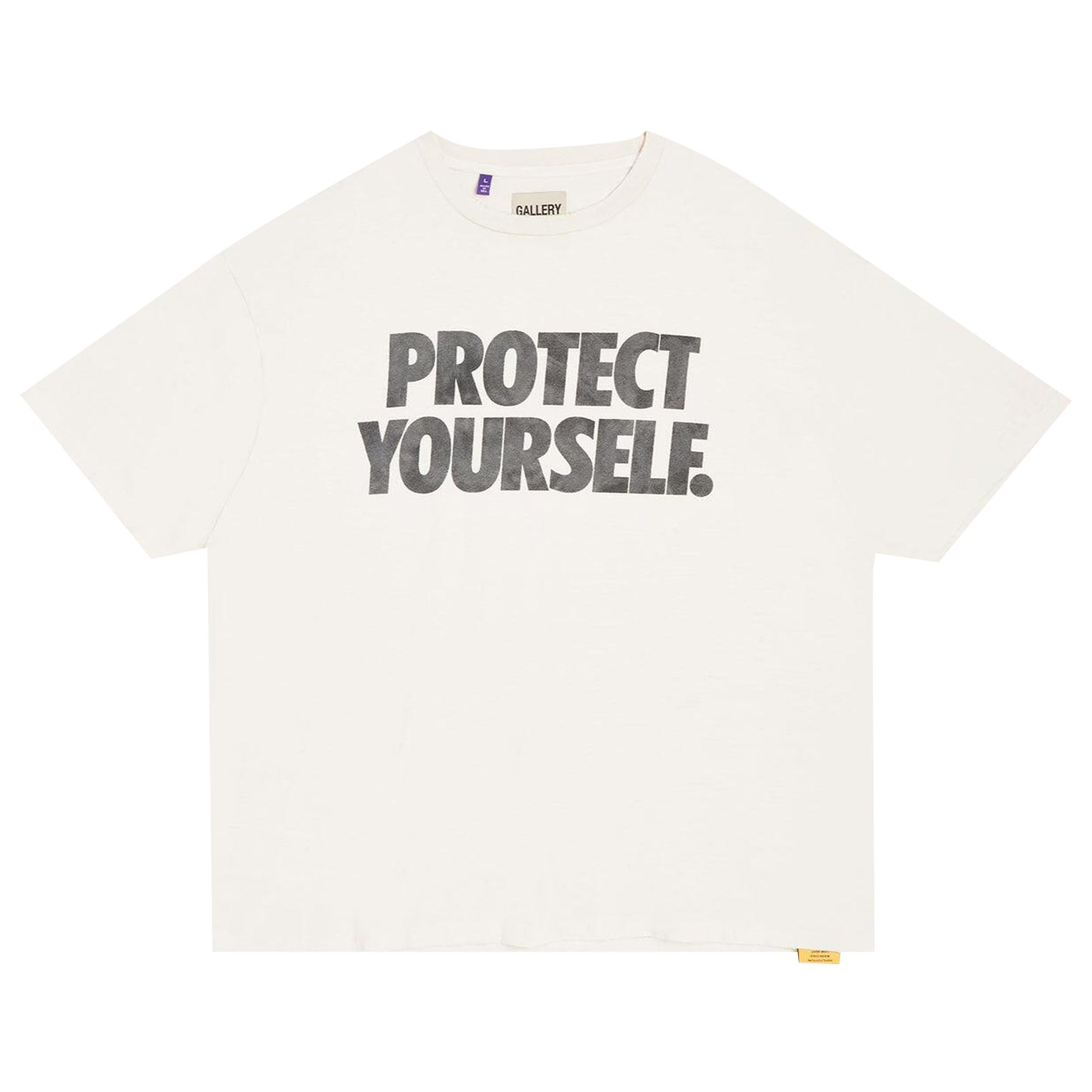 Pre-owned Gallery Dept. Protect Yourself Tee 'archival White' | Men's Size L