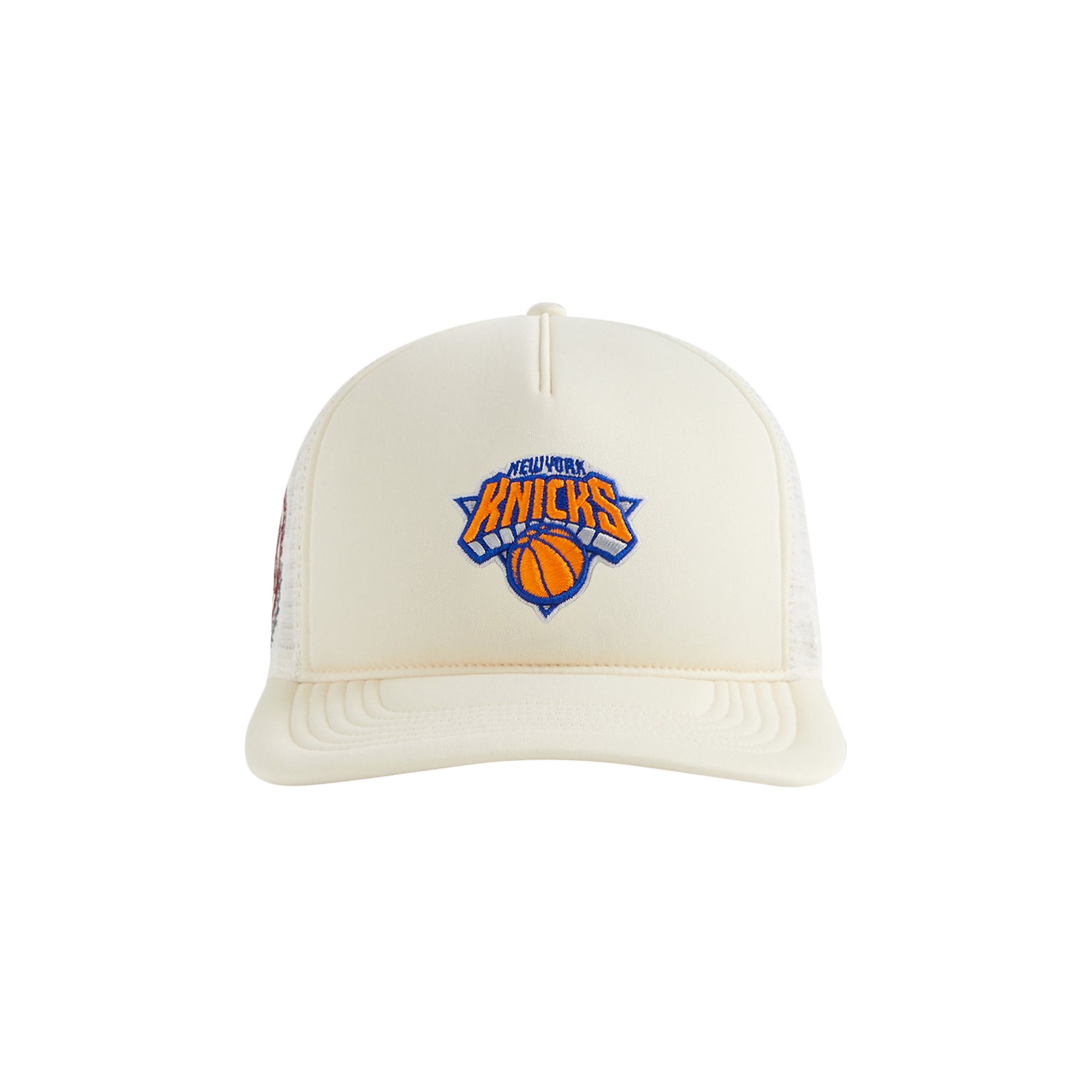 Pre-owned Kith For '47 New York Knicks Hitch Foam Trucker Hat 'sandrift' | Cream | Men's Size Onesize