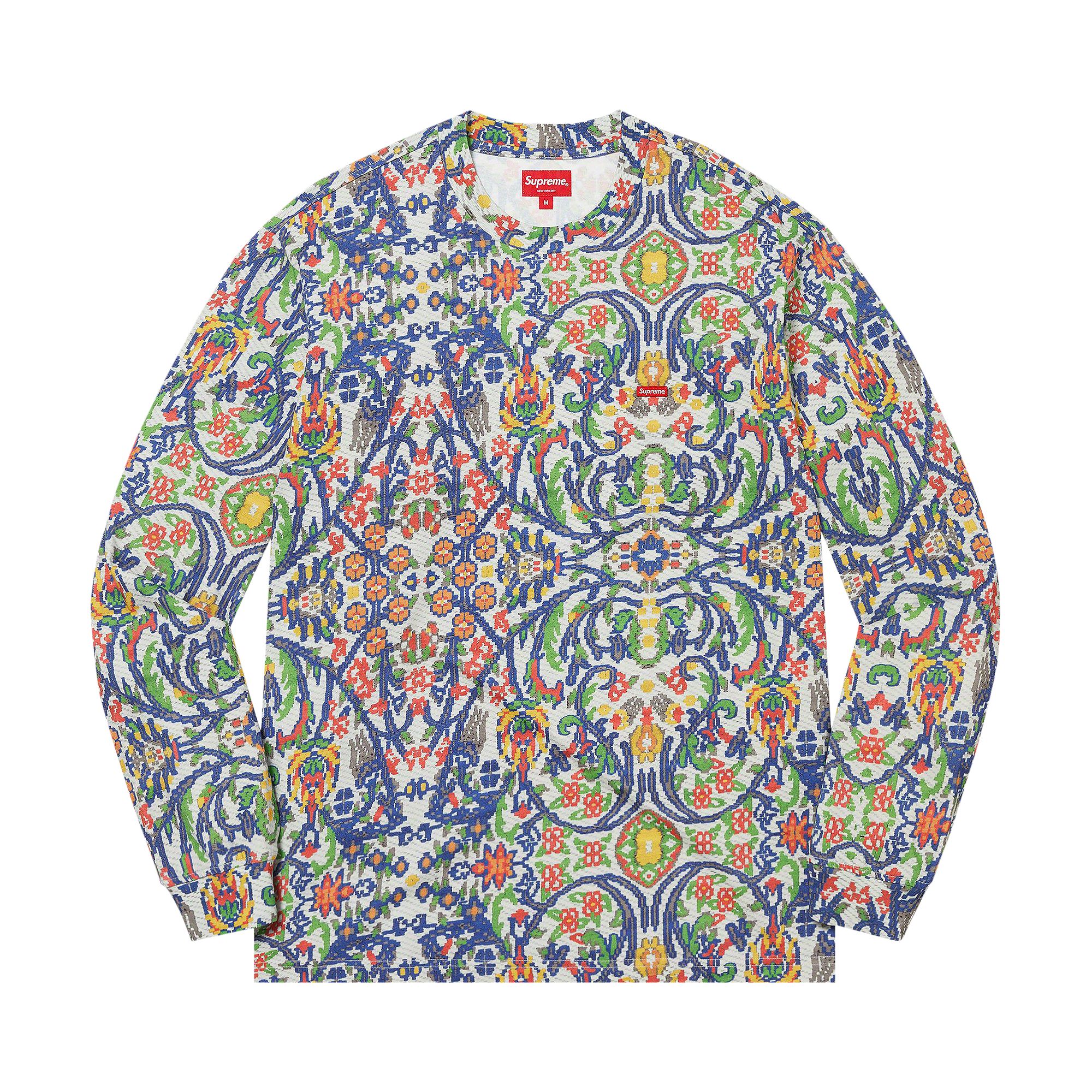 Supreme Small Box Long-Sleeve Tee 'Tapestry' | Multi-Color | Men's Size L