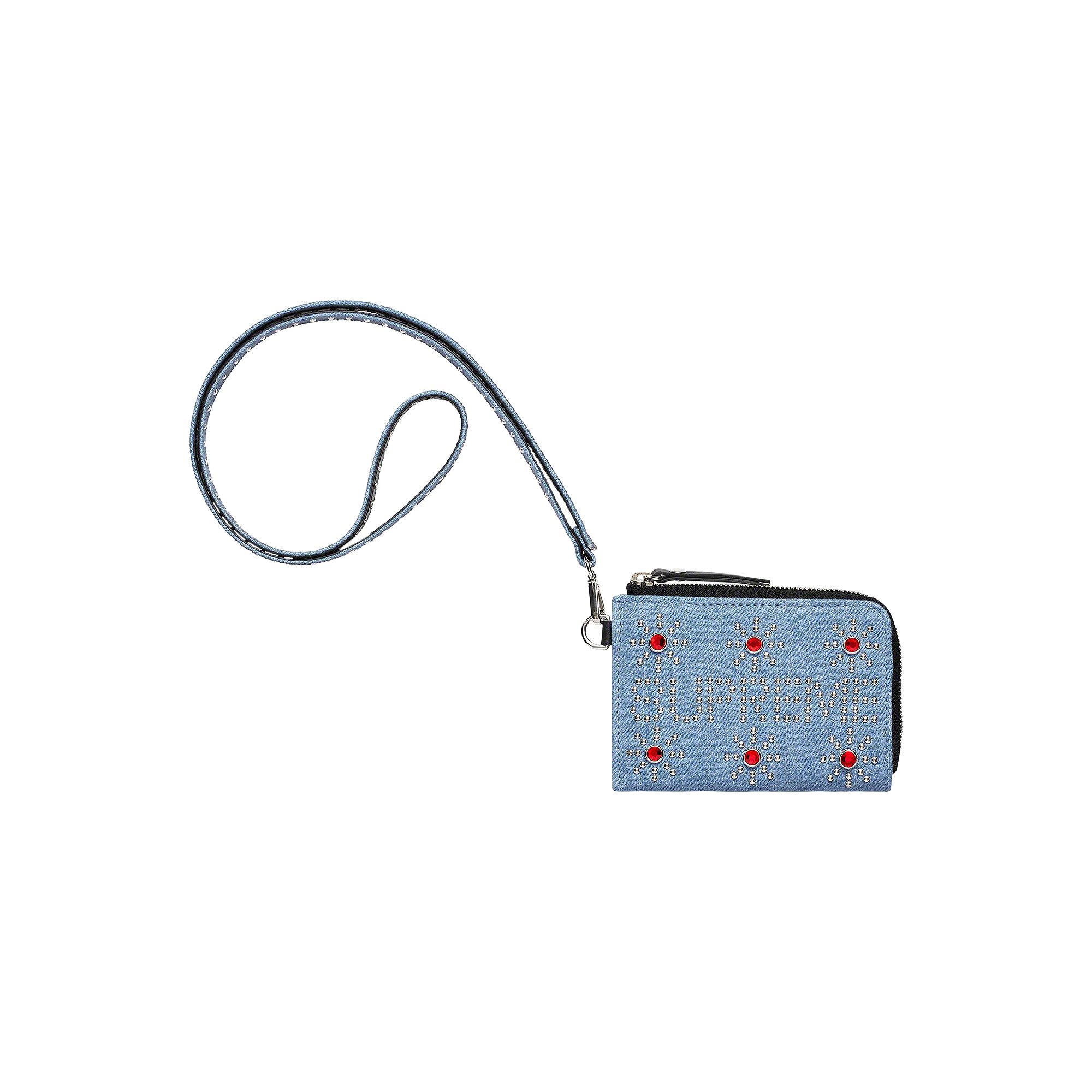 Pre-owned Supreme X Hollywood Trading Company Studded Wallet 'denim' | Blue | Men's Size Onesize