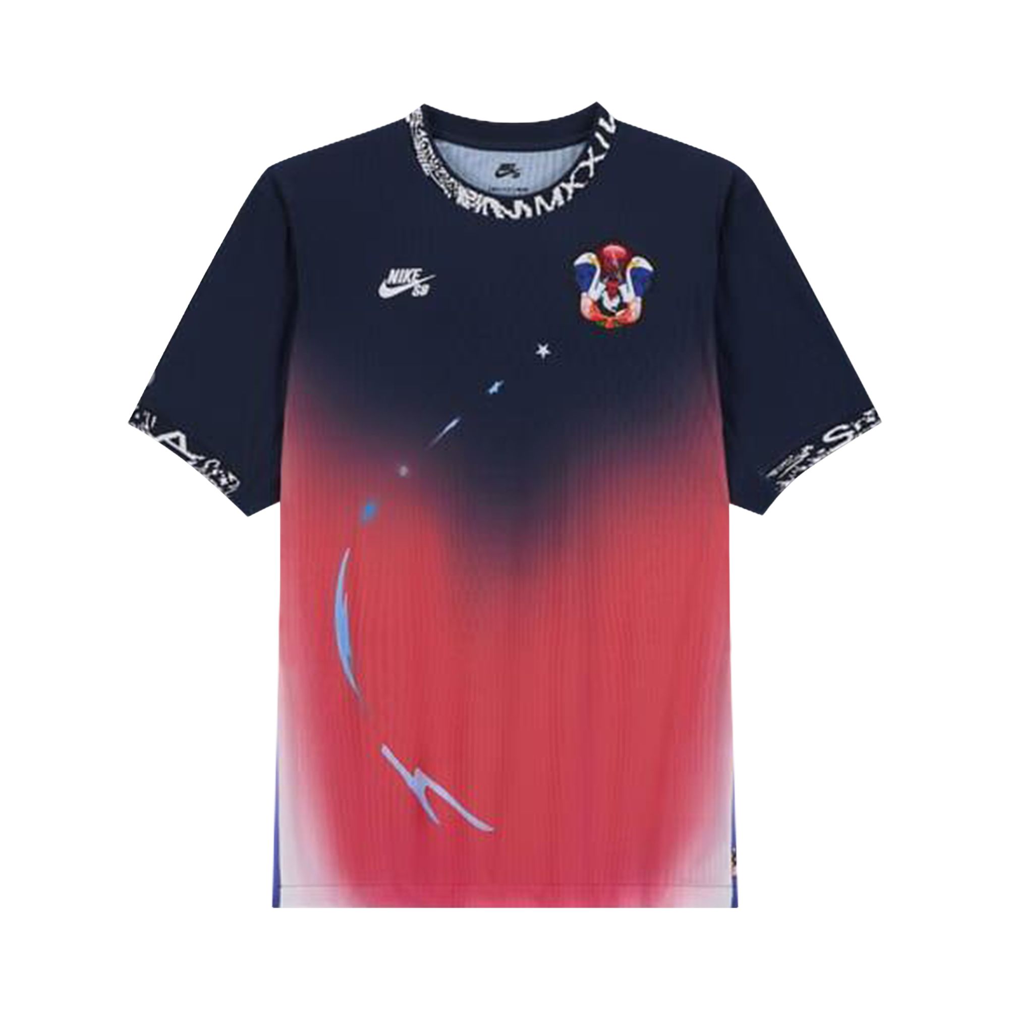 Nike SB Team USA Dri-FIT ADV Short-Sleeve Jersey 'Obsidian/Bright Crimson' | Blue | Men's Size 2XL