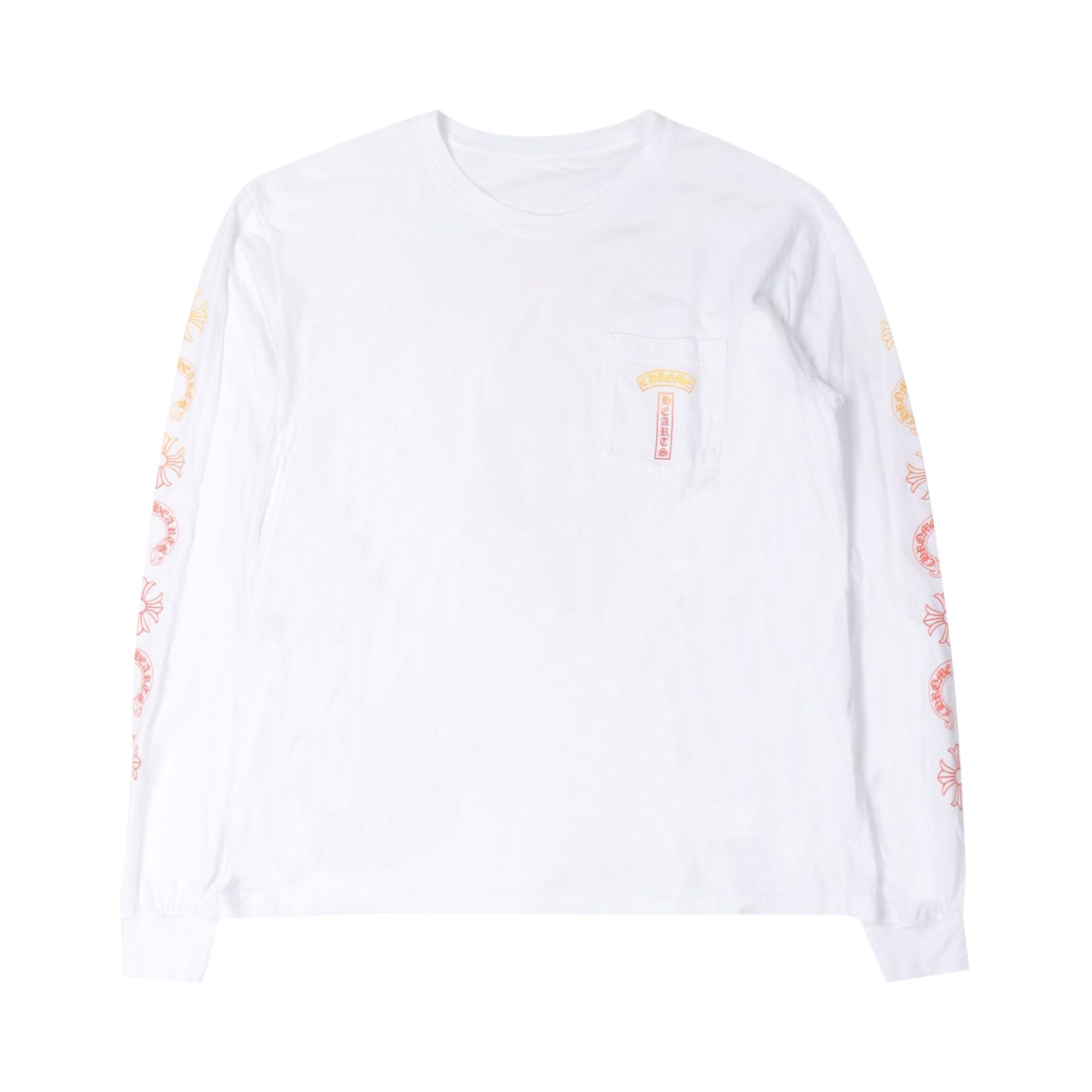 Pre-owned Chrome Hearts Gradient T-bar Motif Pocket Long-sleeve 'white'
