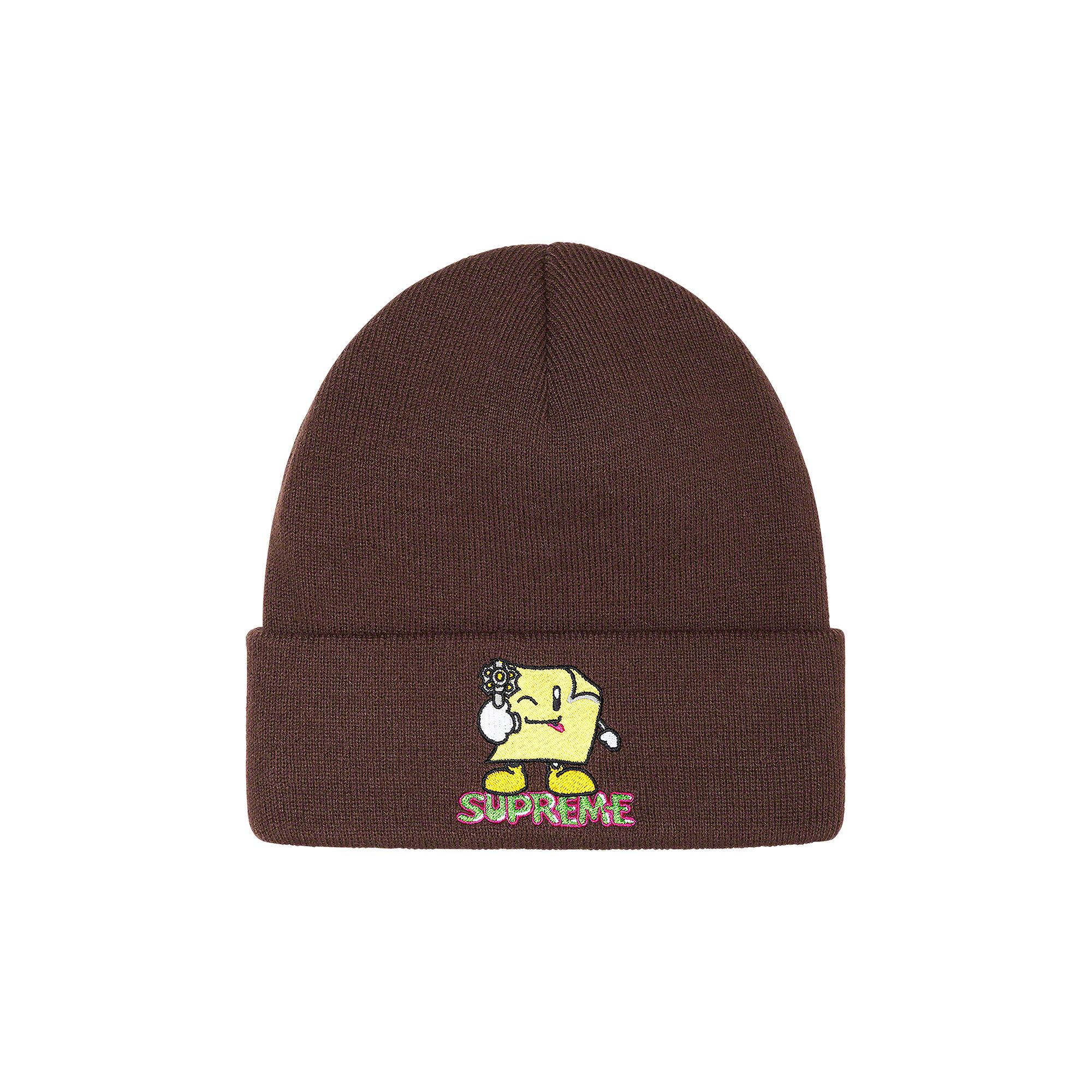 Pre-owned Supreme Sticky Note Beanie 'brown' | Men's Size Onesize