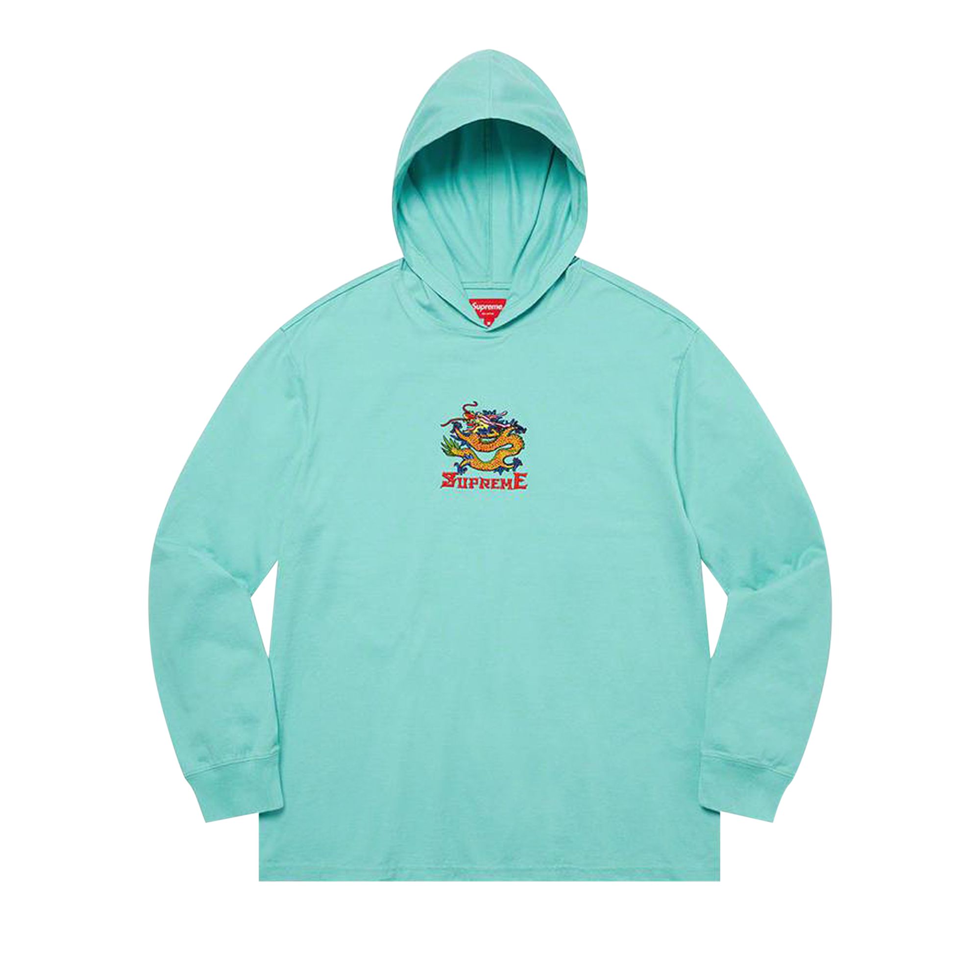 Pre-owned Supreme Dragon Hooded Long-sleeve Top 'dusty Aqua' | Blue | Men's Size S
