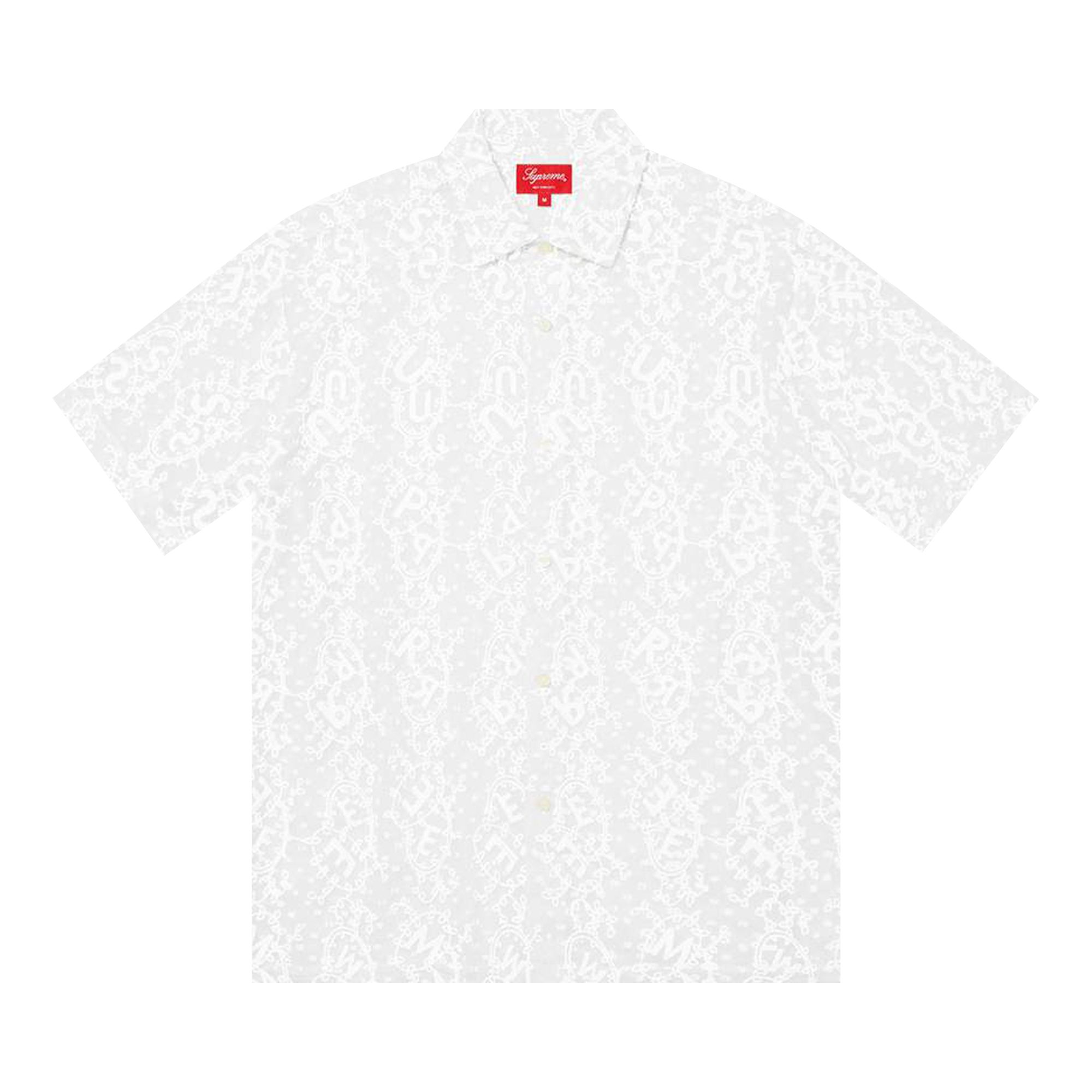 Pre-owned Supreme Chainstitch Chiffon Short-sleeve Shirt 'white' | Men's Size Xl