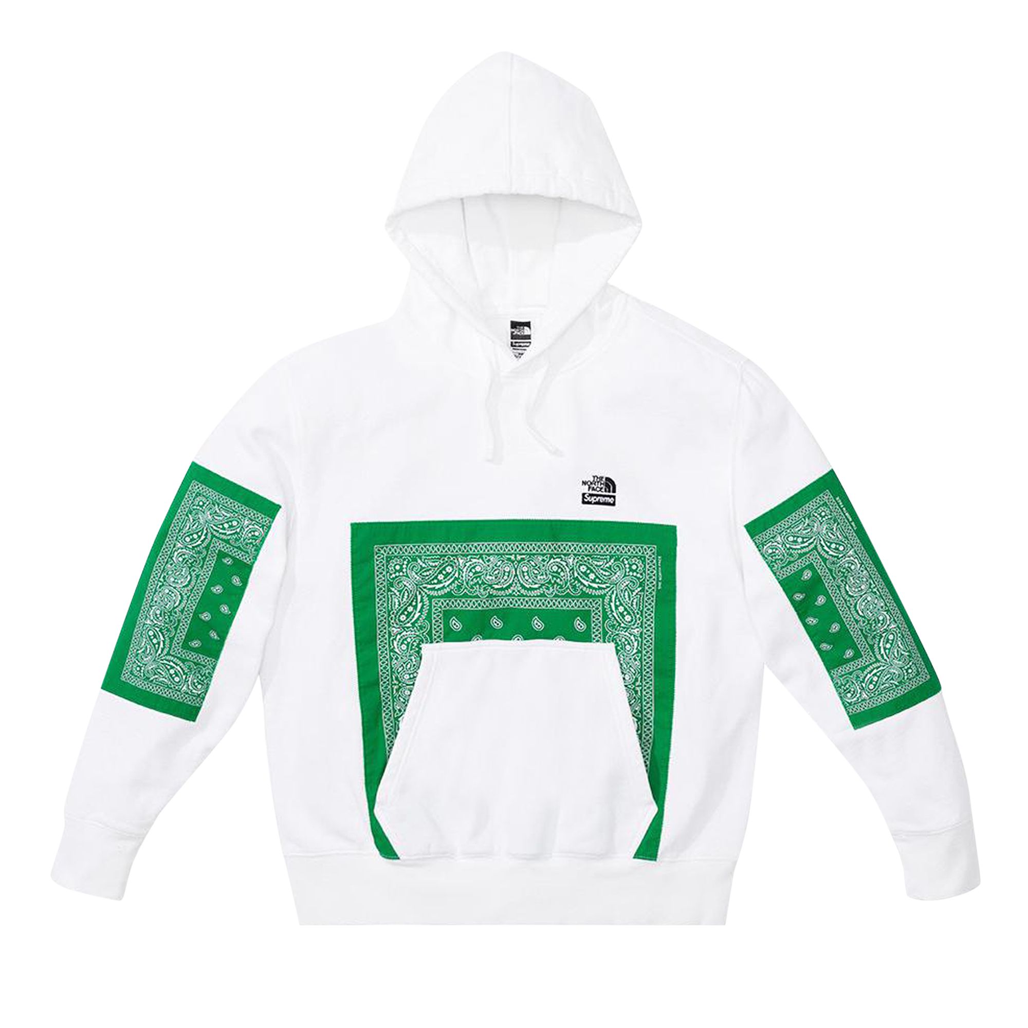 Supreme x The North Face Bandana Hooded Sweatshirt 'White' | Men's Size XL