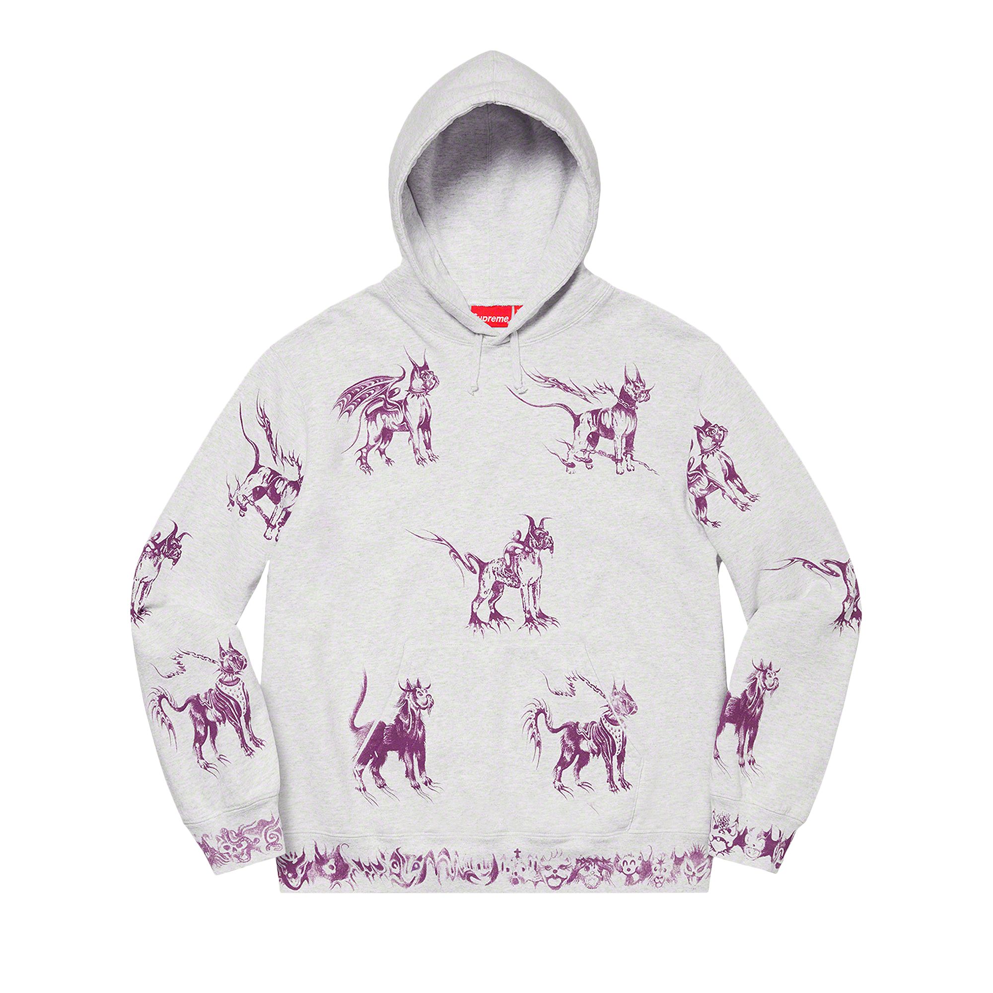 Supreme Animals Hooded Sweatshirt 'Ash Grey' | Men's Size L