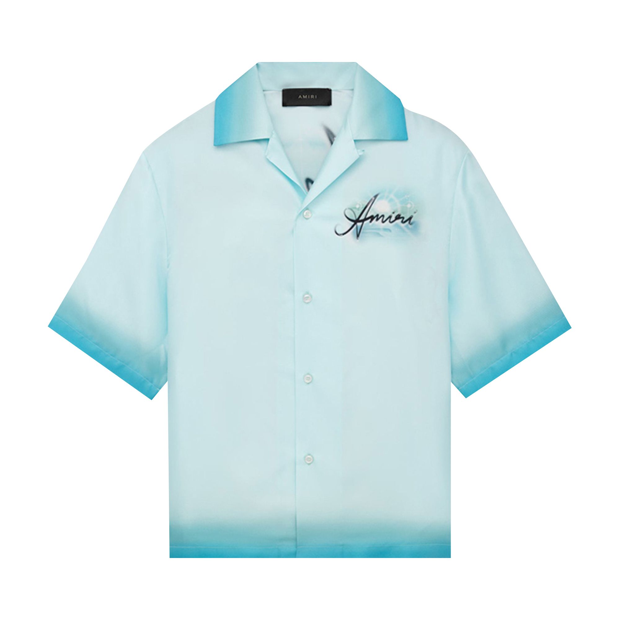 Pre-owned Amiri Resort Club Bowling Shirt 'cerulean' | Blue | Men's Size L