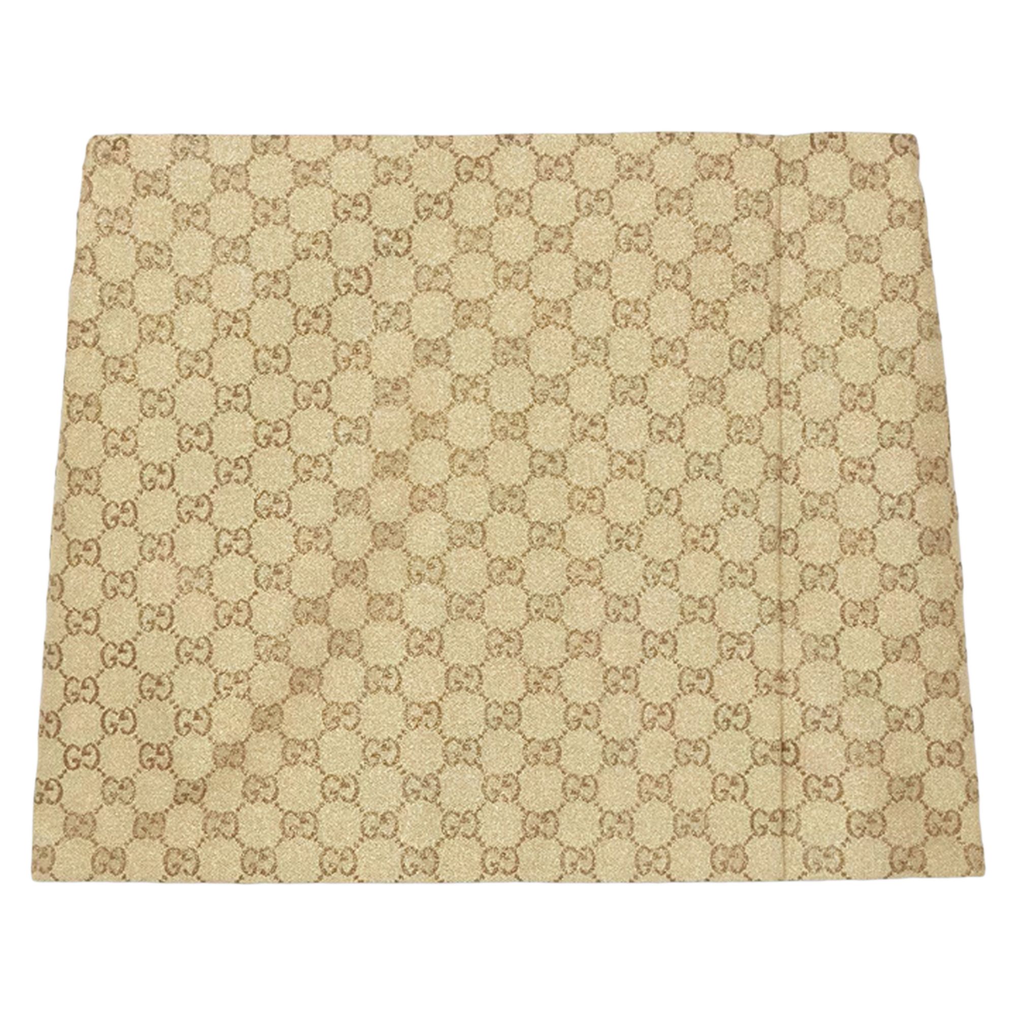Gucci GG Glitter Canvas Skirt 'Gold' | Women's Size 38