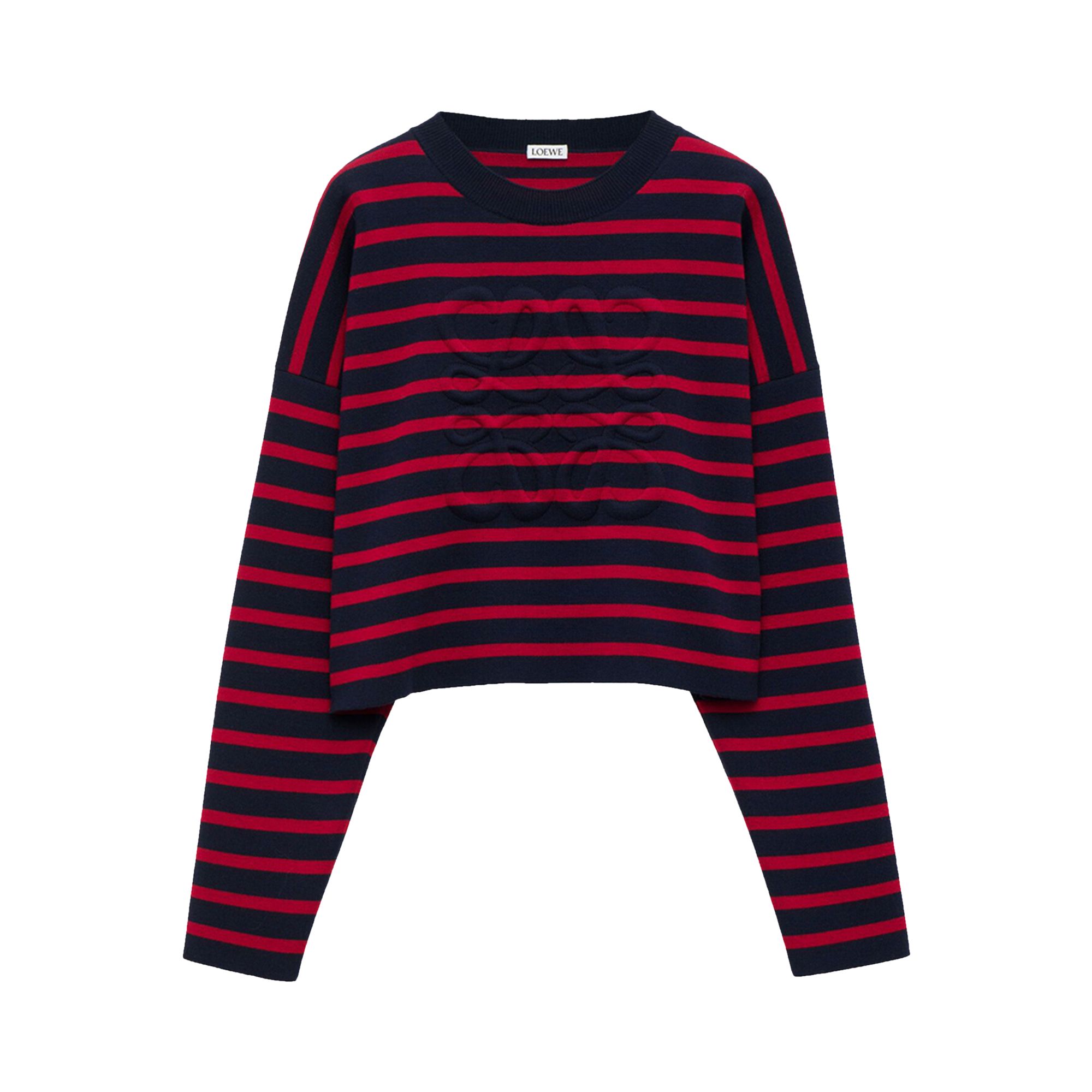 Loewe Anagram Sweater 'Navy/Red' | Blue | Women's Size M