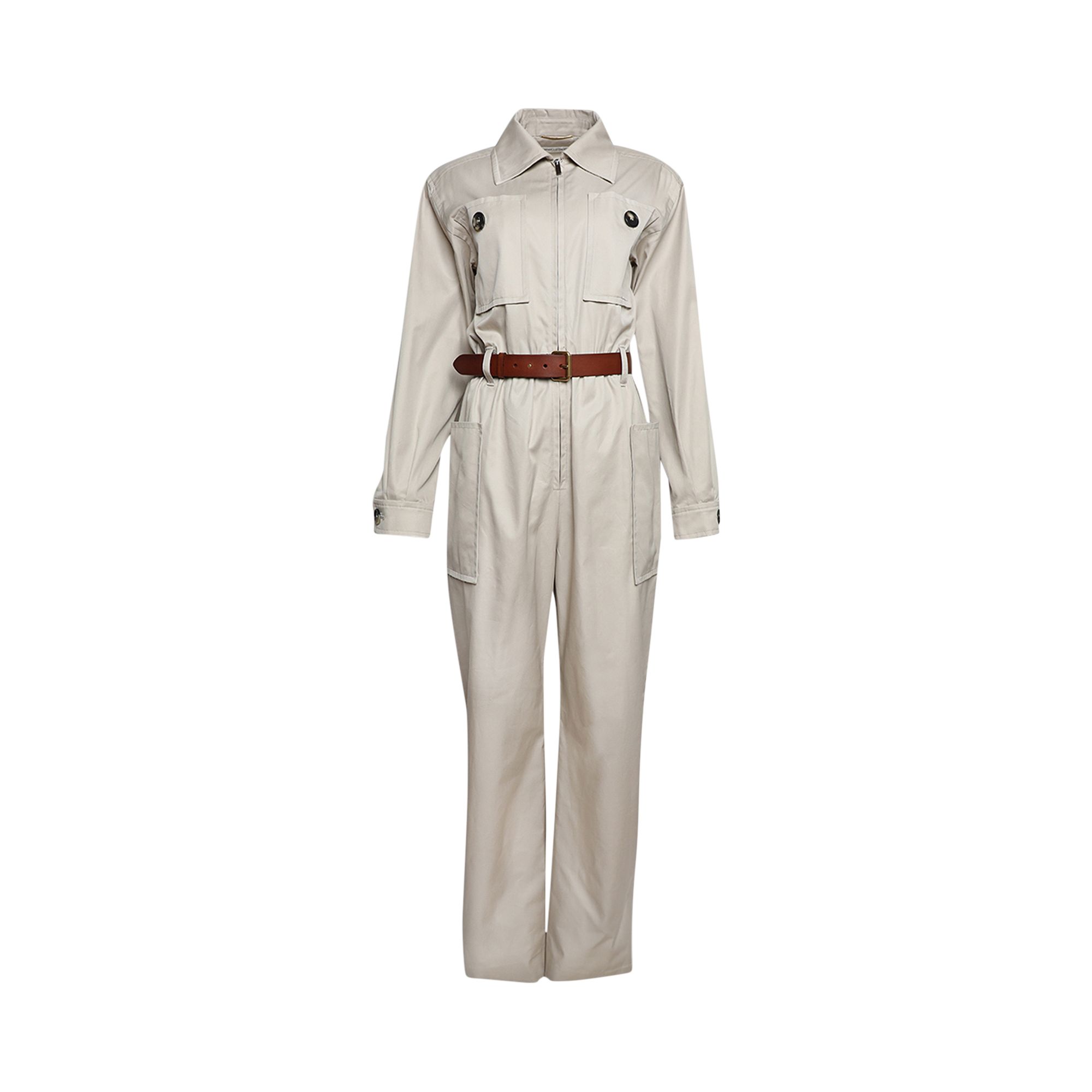 Pre-owned Saint Laurent Jumpsuit 'beige/clair' | Tan | Women's Size 38