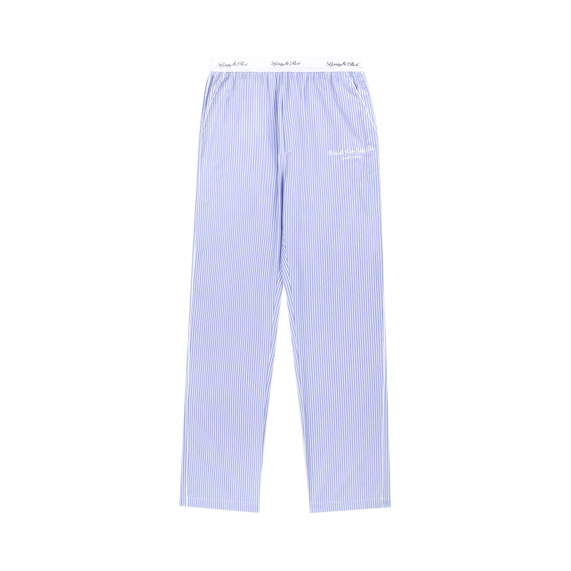 Sporty & Rich Hotel Du Cap Cursive Pyjama Bottom 'Blue/White' | Women's Size XS