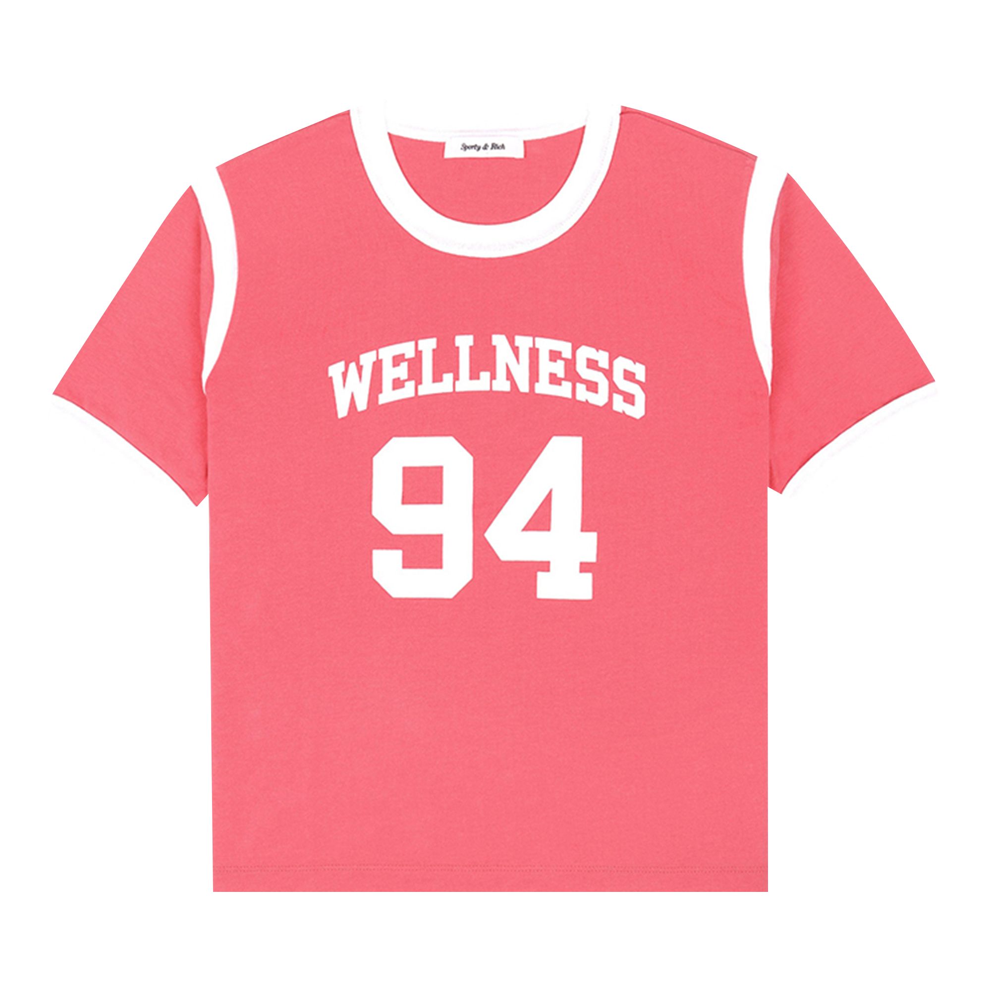 Pre-owned Sporty And Rich Sporty & Rich Wellness 94 Sports Tee 'cotton Candy/white' In Pink
