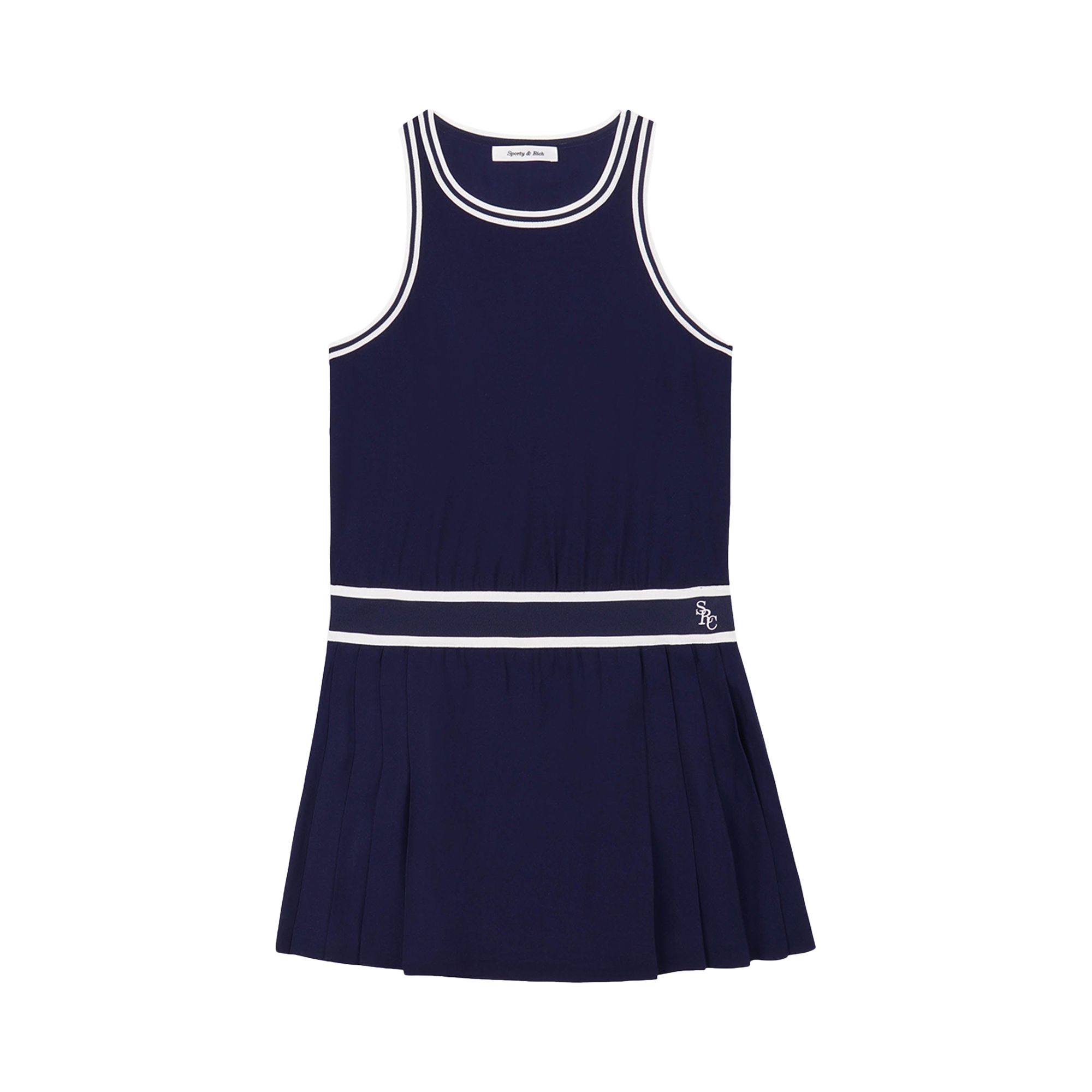 Pre-owned Sporty And Rich Sporty & Rich Src Phoebe Dress 'navy' In Blue