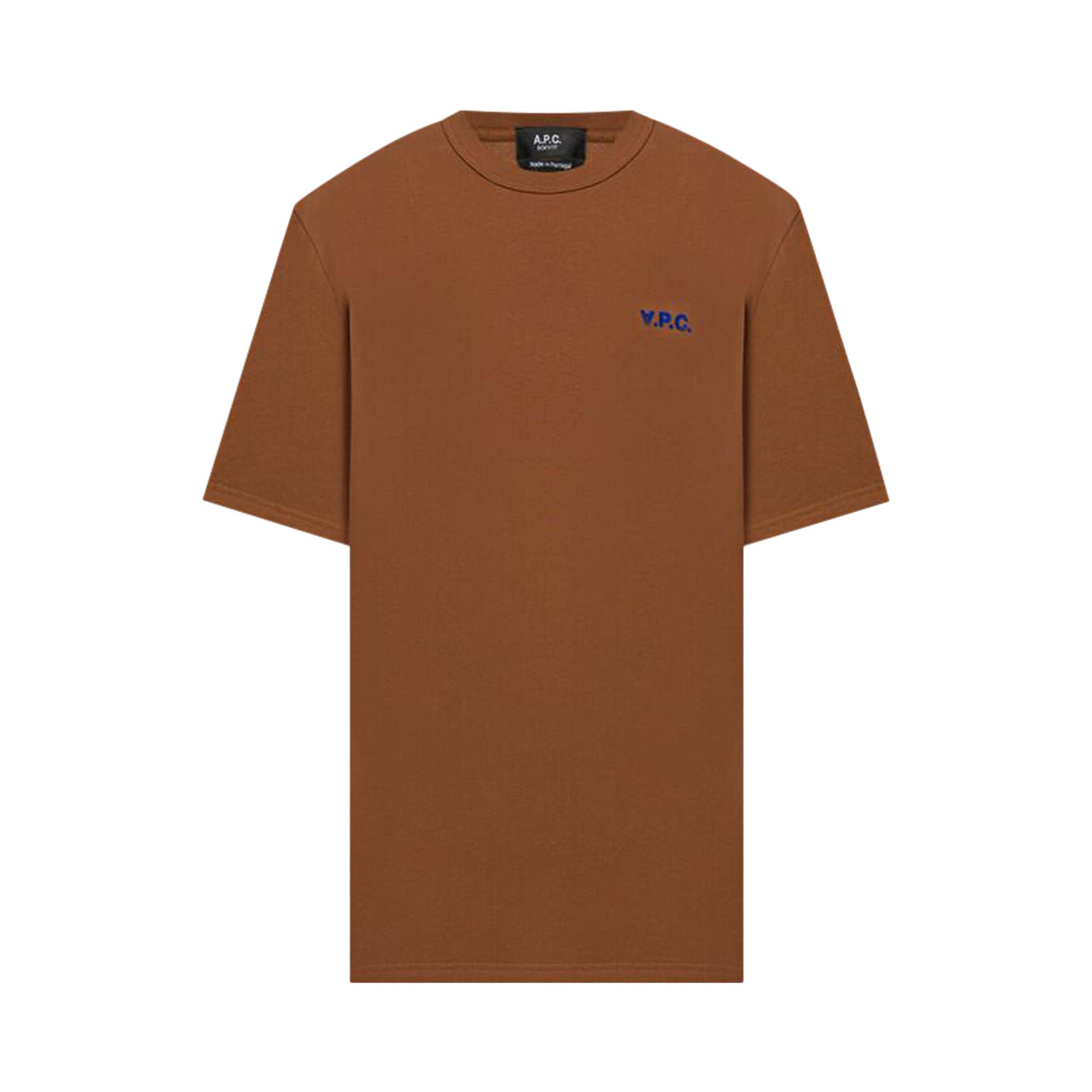 Pre-owned Apc A.p.c. Small Logo Boxy T-shirt 'hazelnut/blue' | Brown | Men's Size Xxl