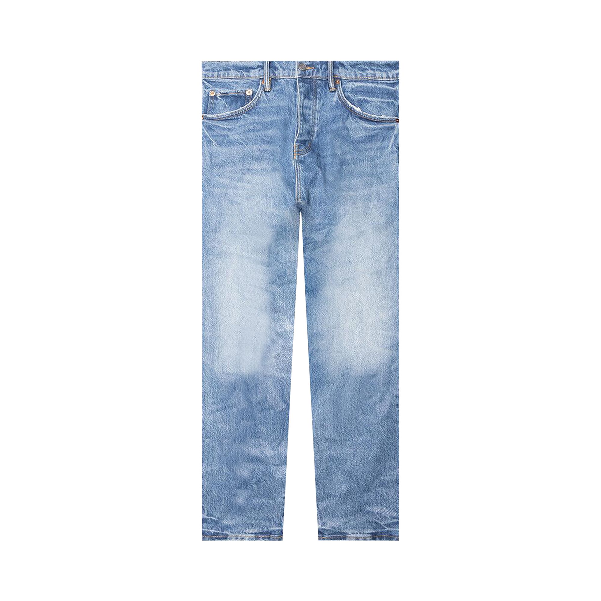 Pre-owned Purple Brand Skinny Coated Jeans 'light Indigo' | Blue | Men's Size 32
