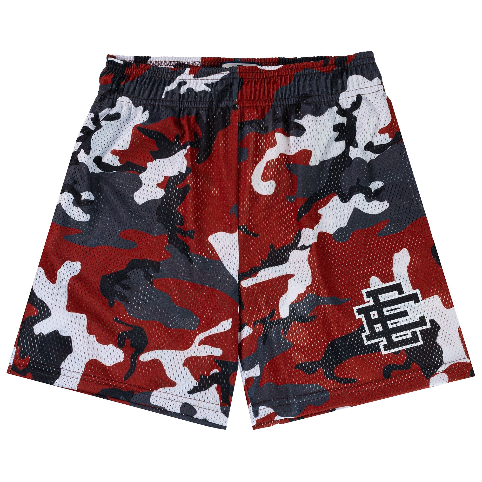 Pre-owned Eric Emanuel Ee Basic Short 'maroon/black Ee Camo' In Multi