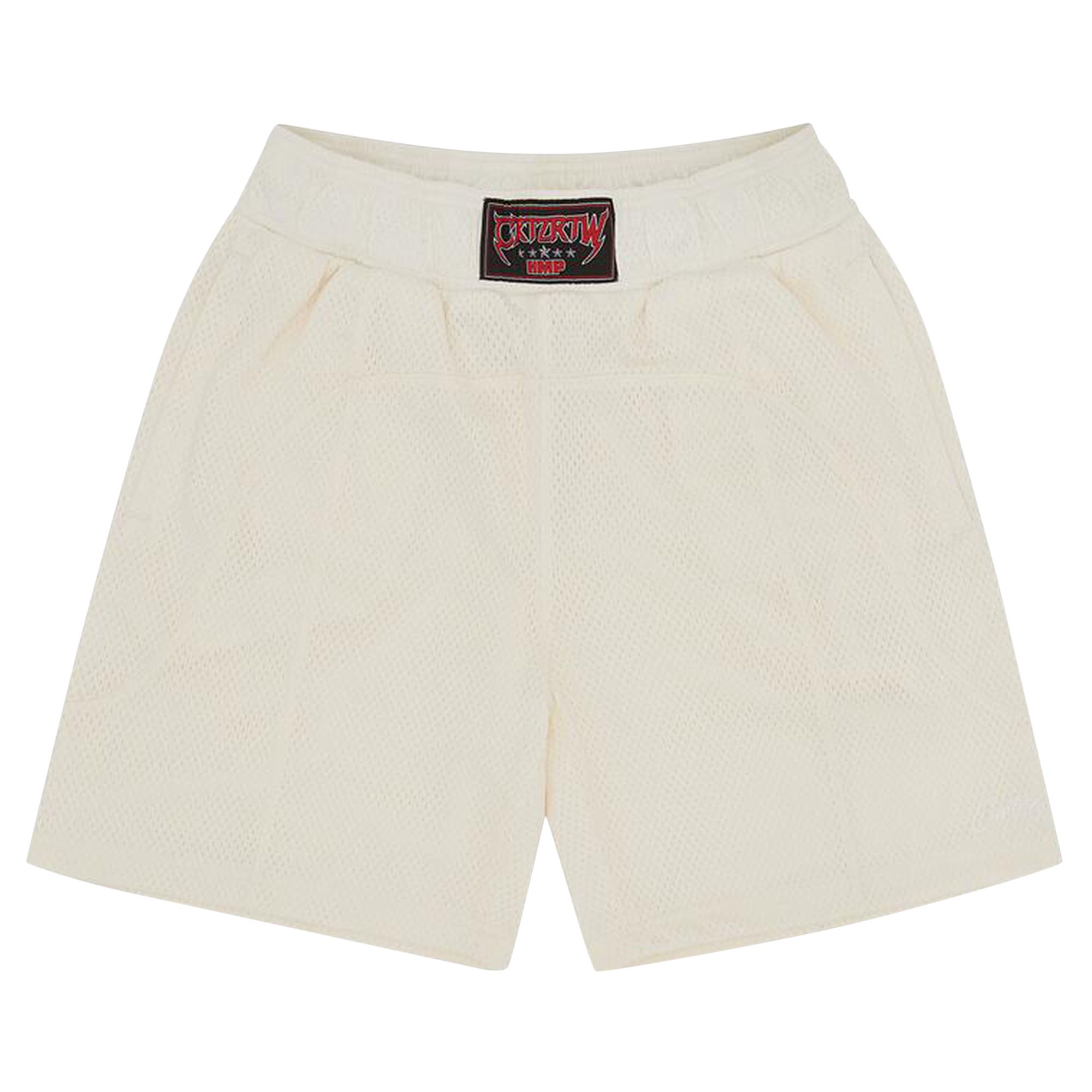 Pre-owned Corteiz Hmp Mesh Panel Shorts 'cream' | Men's Size Xs In White