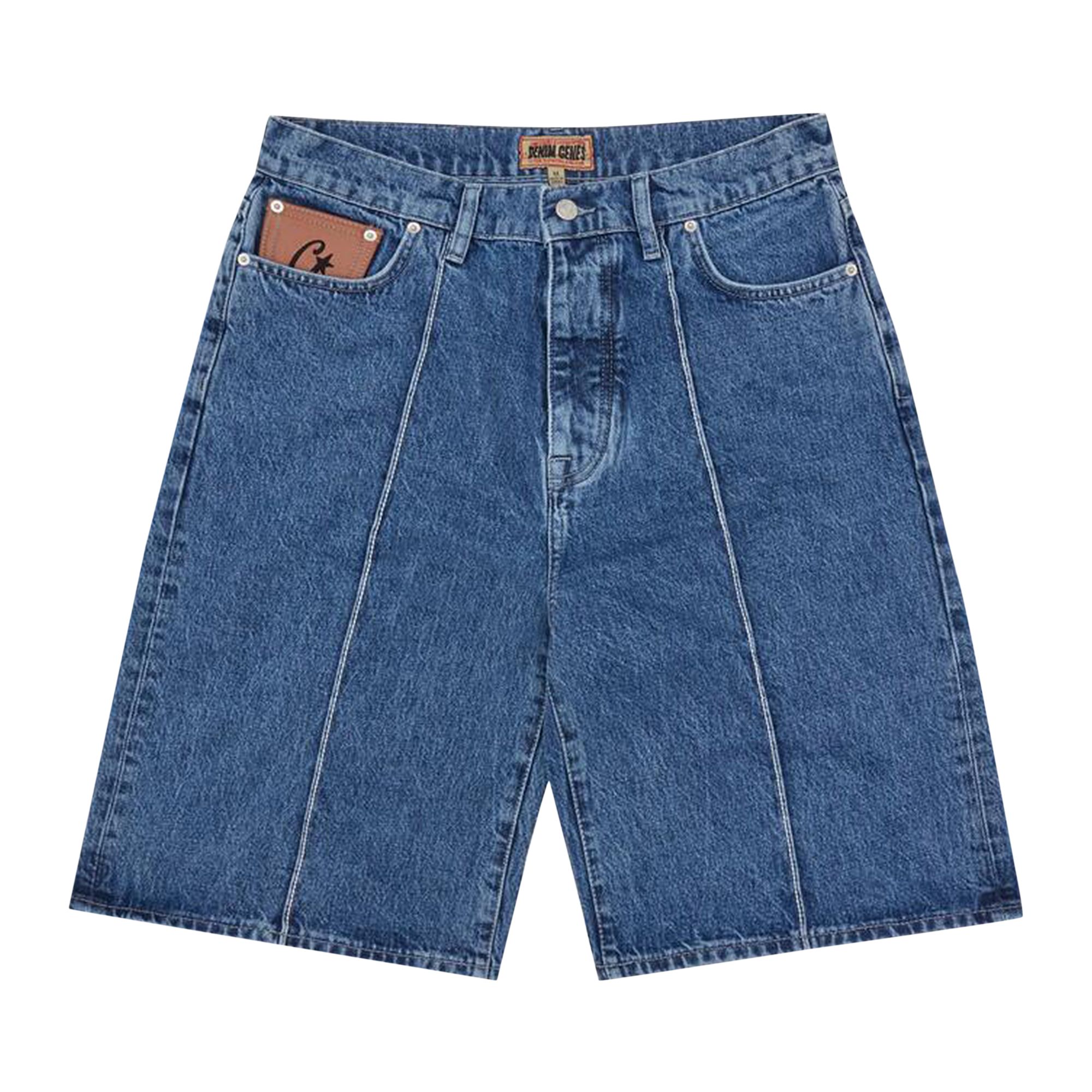 Pre-owned Corteiz C-star Denim Shorts 'faded Blue' | Men's Size 32