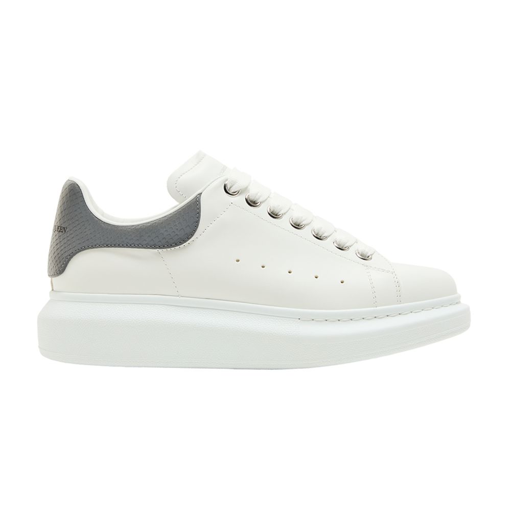 Pre-owned Alexander Mcqueen Wmns Oversized Sneaker 'white Grey Snakeskin' | Women's Size 37