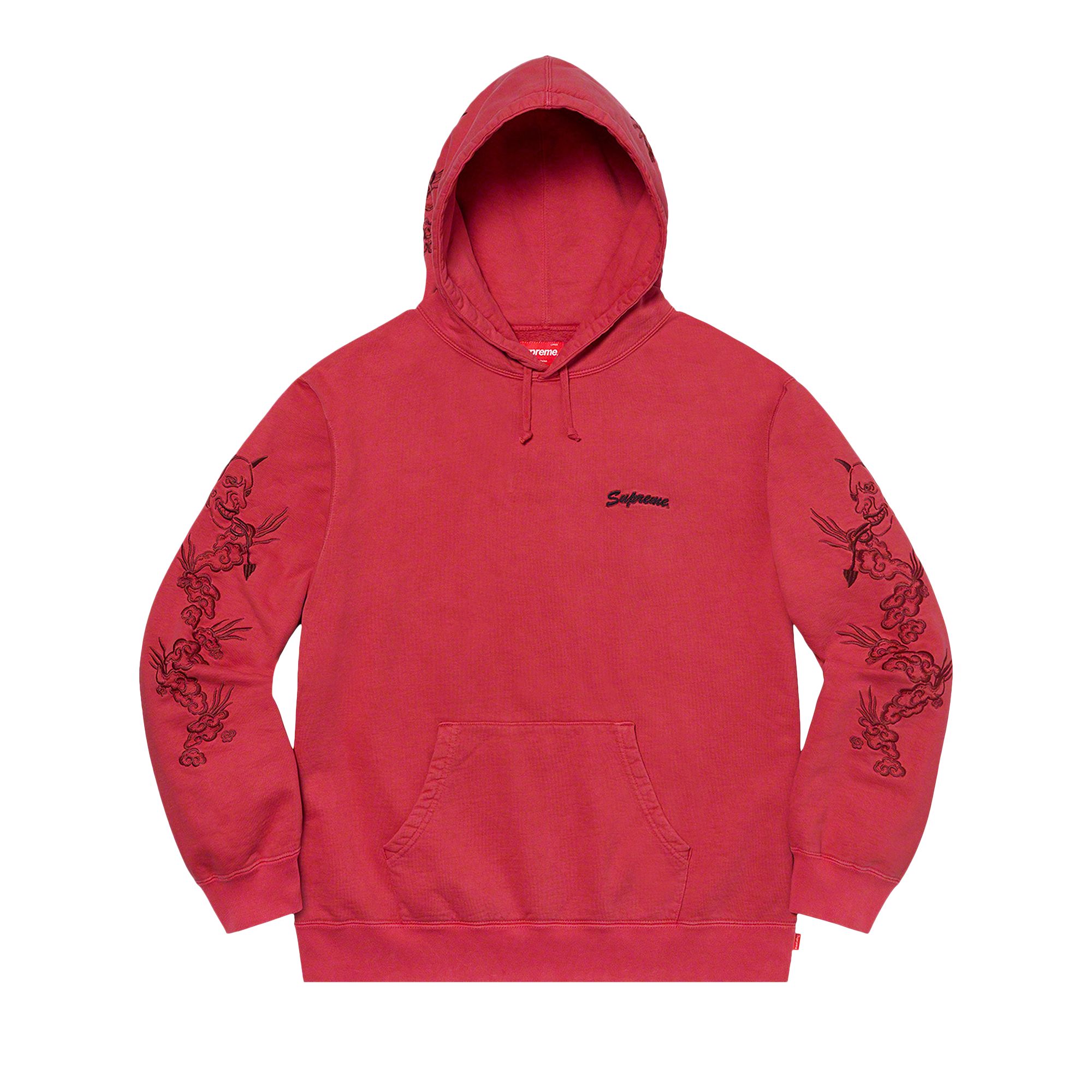 Supreme Dragon Overdyed Hooded Sweatshirt 'Red' | Men's Size XL