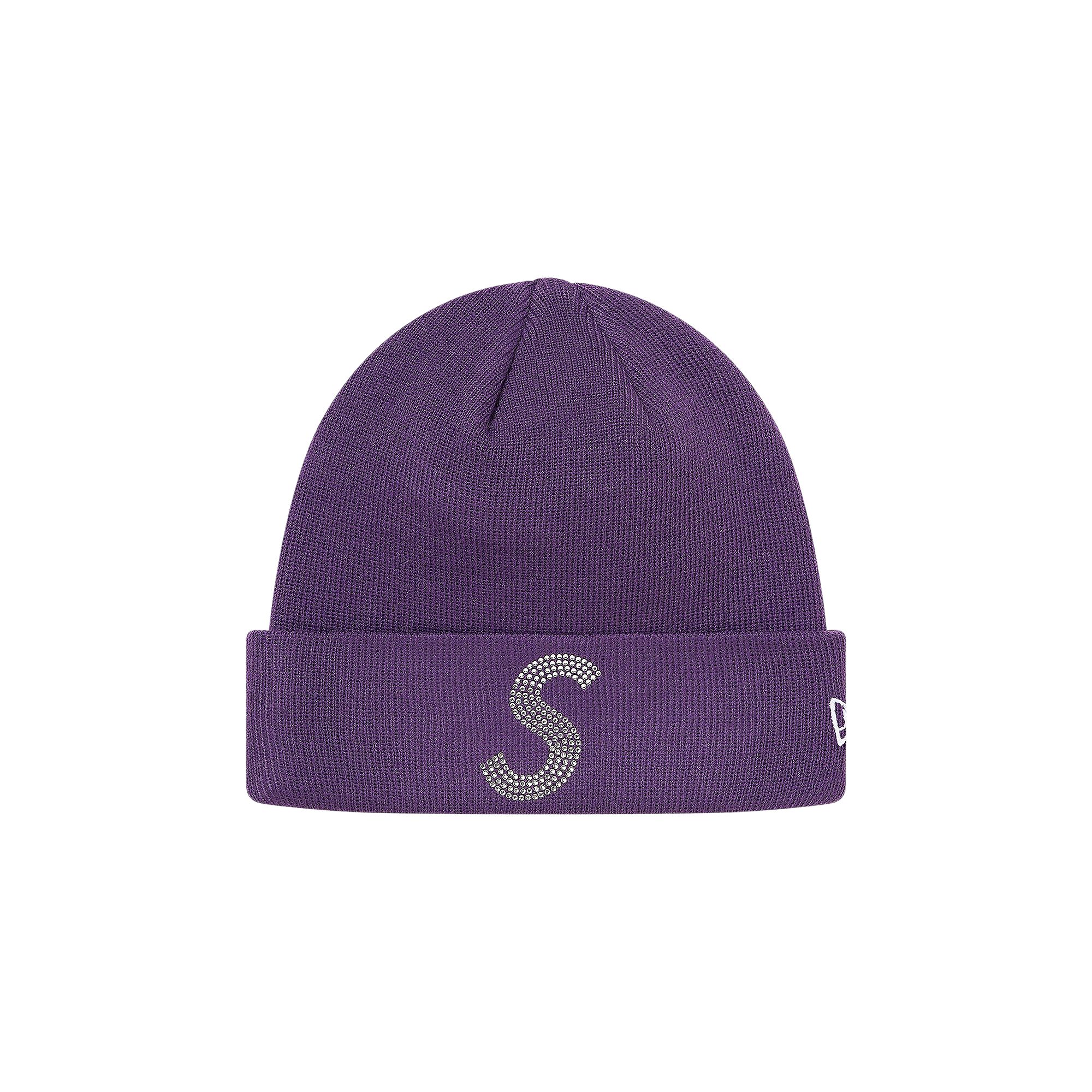 Pre-owned Supreme X New Era X Swarovski S Logo Beanie 'purple'