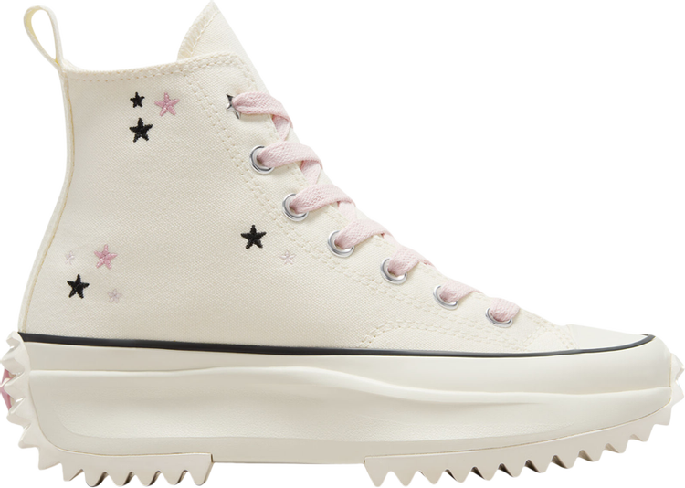 Run Star Hike Platform High Embroidered Stars   Egret Lotus Pink