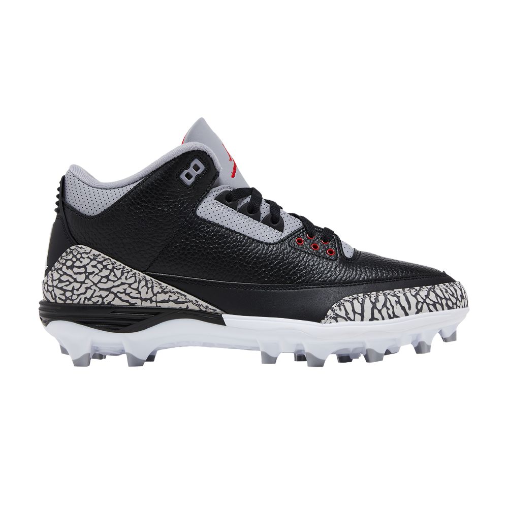Air Jordan 3 Retro TD Cleat 'Black Cement' | Men's Size 7