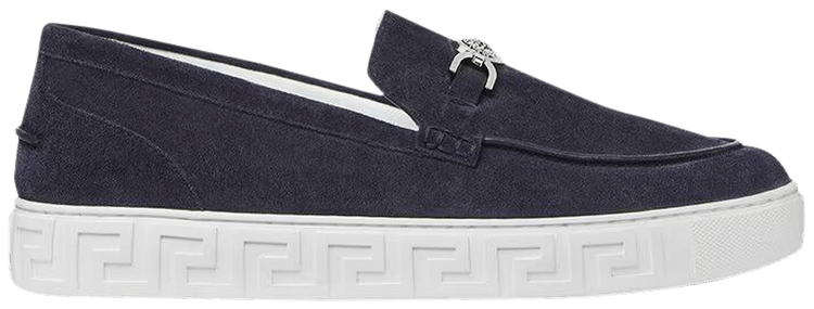 Versace Medusa 95 Suede Greca Loafer Blue