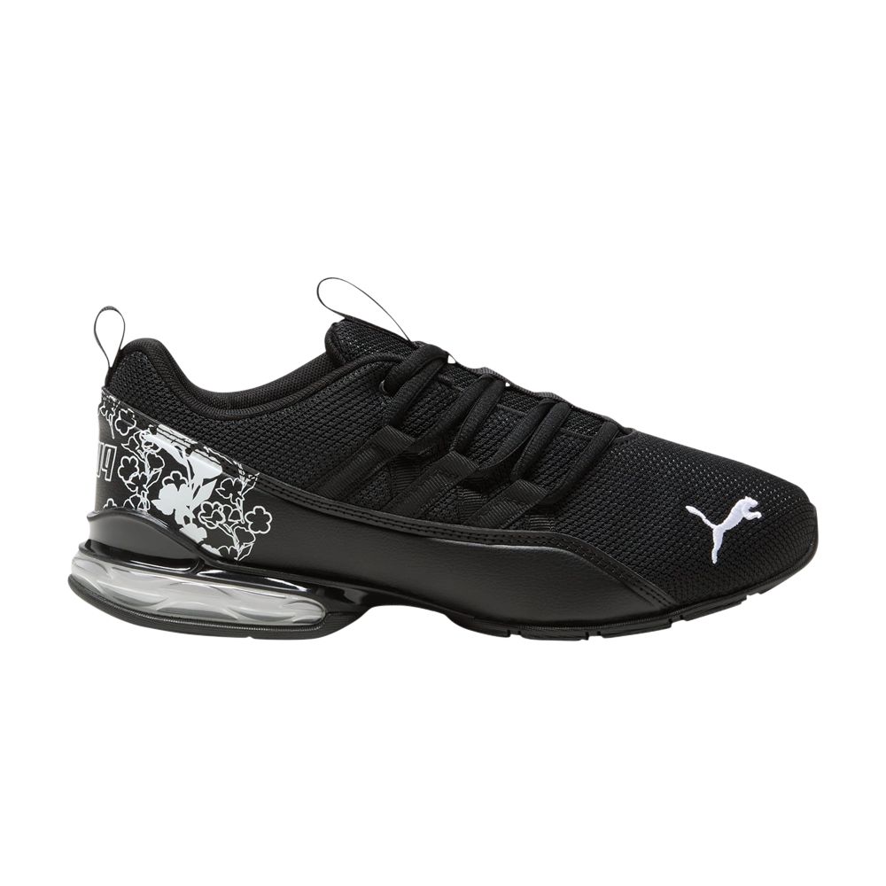 Pre-owned Puma Wmns Riaze Prowl Wide 'floral - Black White'