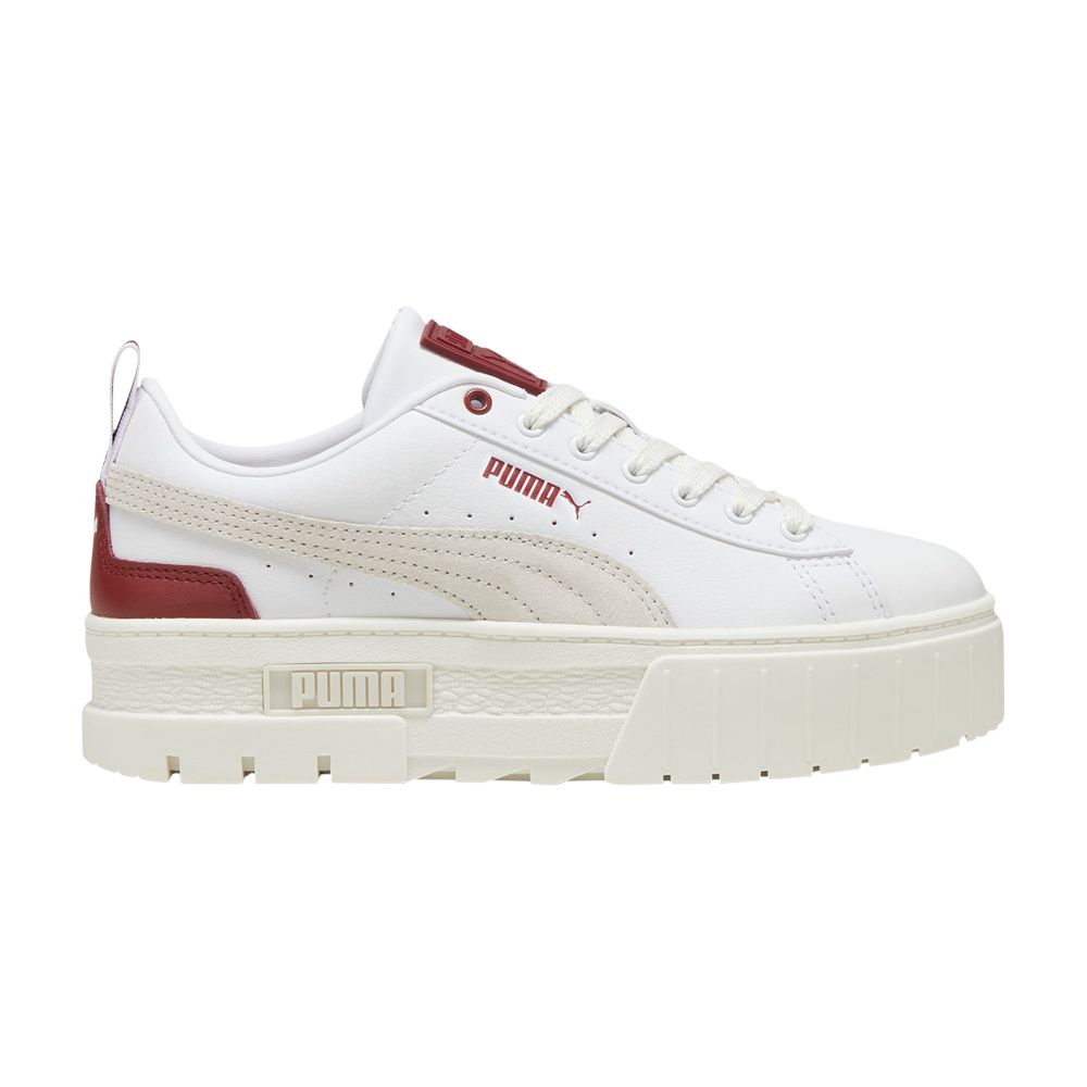 Pre-owned Puma Wmns Mayze 'white Intense Red'