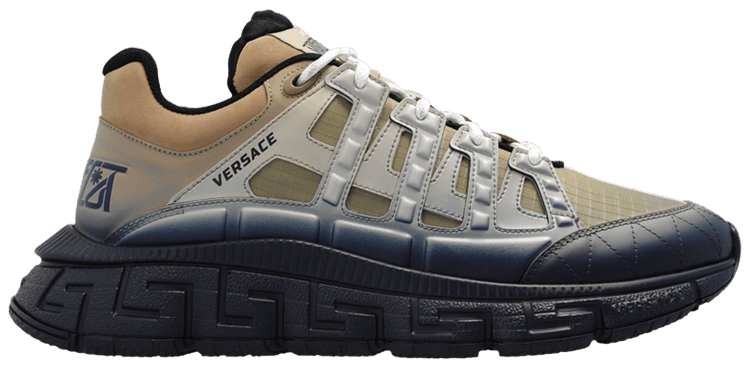 Versace Trigreca Sand Navy Blue Sprayed