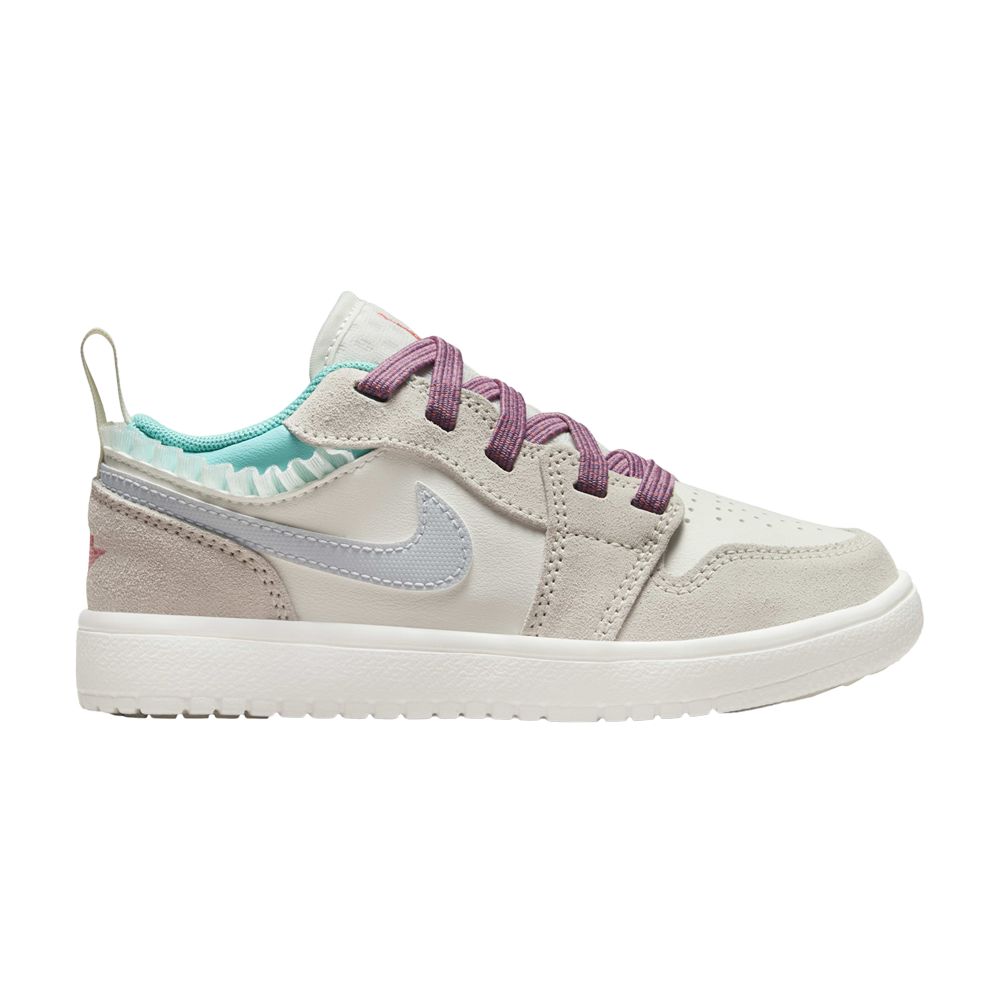 Pre-owned Air Jordan 1 Low Alt Se Ps 'sail Violet Dust' | Cream | Kid's Size 10.5