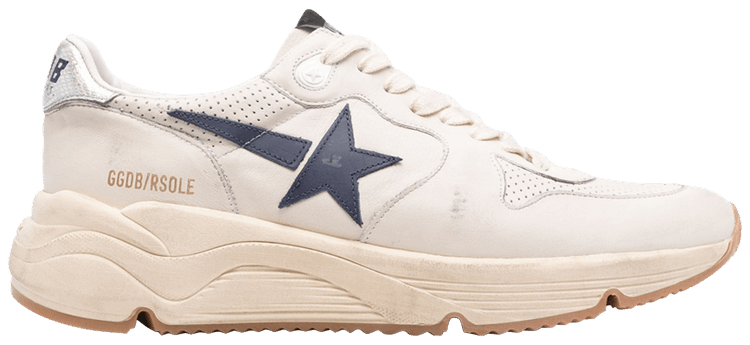 スニーカー Golden  (GWF00126 F007598 81225 WHITE BLUE SILVER) Golden Goose sneakers Running Sole met zilveren ster blauw